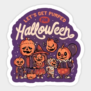 Pumped for Halloween - Cute Pumpkin Gift Sticker